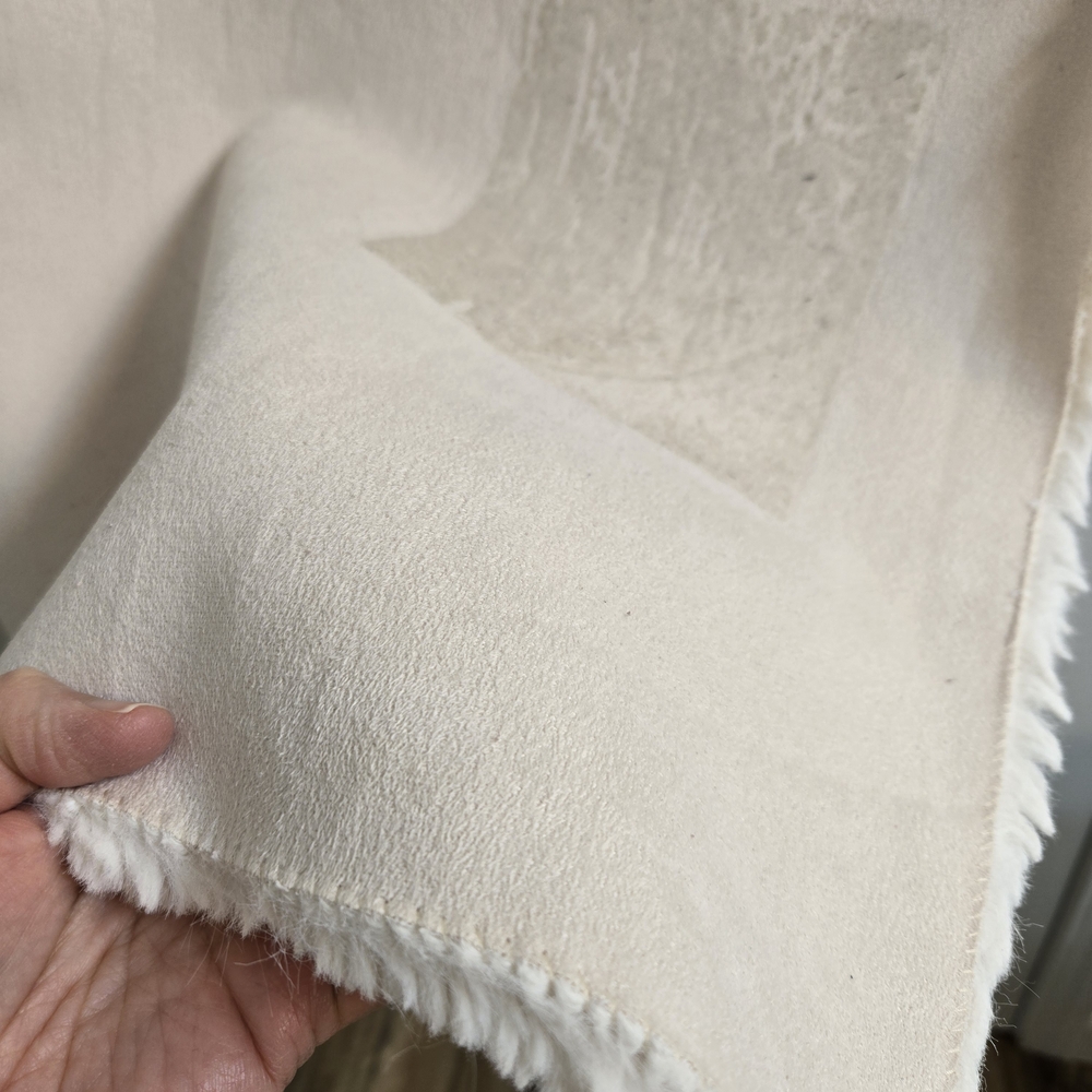 Faux Fur Rectangle Rug, Ivory - Picture 9 of 12